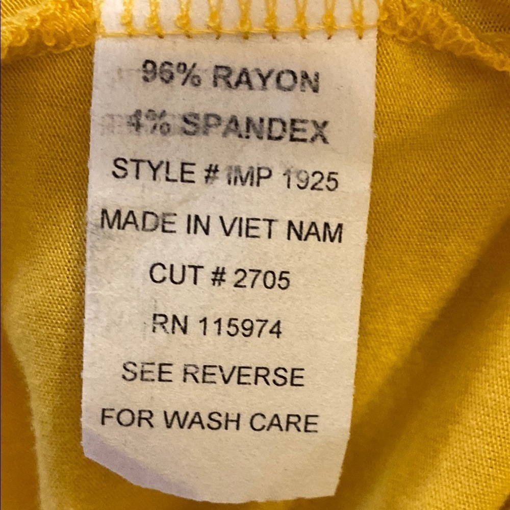 Aziz Yellow Ruffled Women's Top Size M - Picture 7 of 7